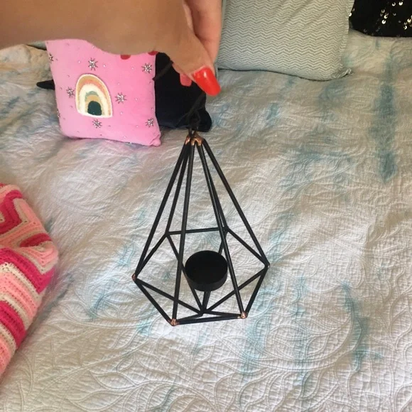 Prism Geo Votive Candle Pendant Holder Indoor out - Picture 5 of 10